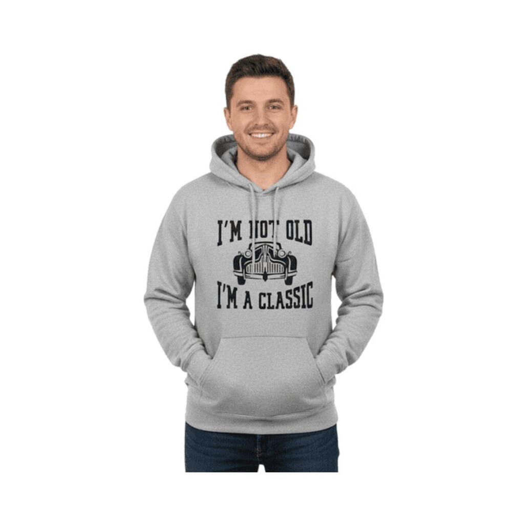 Funny / Gildan Heavy Blend I'm Not Old I'm A Classic Hoodie Sweatshirt Grey M